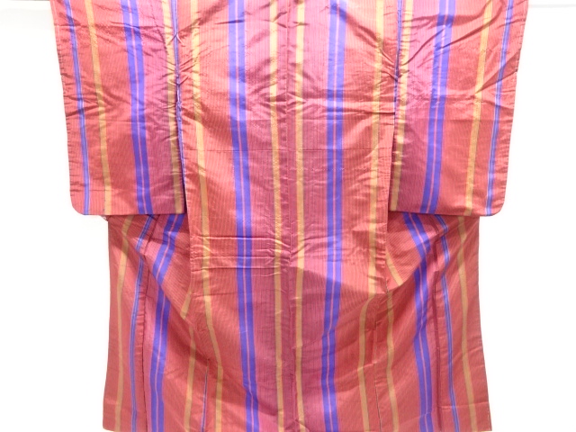 JAPANESE KIMONO / TAISHO ROMAN STYLE / WOVEN STRIPE